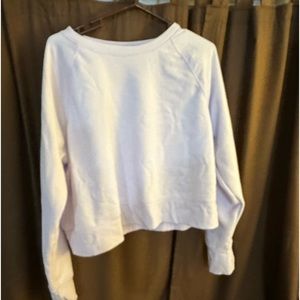 Cropped fleece lined sweatshirt